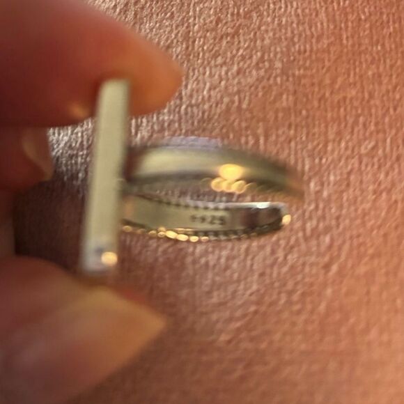 The Big Rectangle Statement ring adjustable in 925 silver - Picture 2 of 8